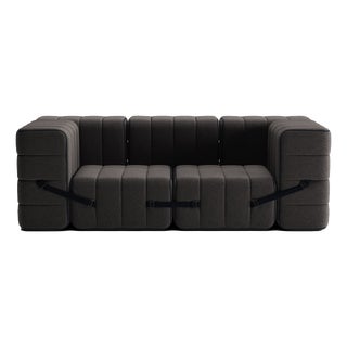Curt Modular Set - Flexible 2-Seater with Armrests - Jet - 9108 (Brown) by Ambivalenz, Set of 7 For Sale