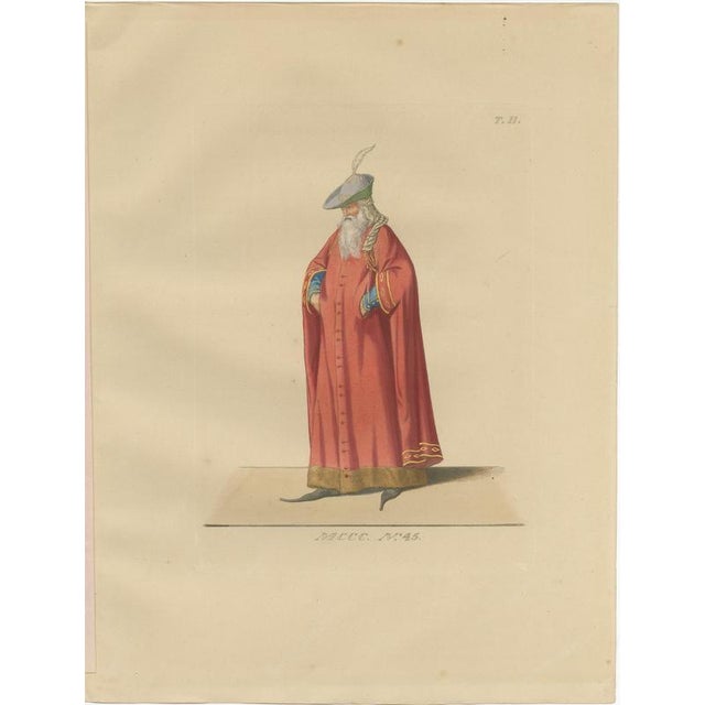 Mid 19th Century Medieval Costumes, 1860, Paper, Set of 6 For Sale - Image 5 of 9