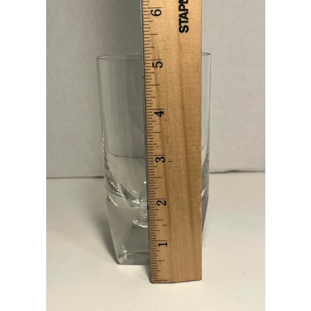 2010s Set of 4 ~ Rosenthal Studio Line "Skal Clear" 9 Oz. Flat Tumblers ~ 5 1/8" Tall For Sale - Image 5 of 5