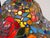 Metal Vintage Tiffany Style Stained Glass Roses Poppies Cabochons Bell Lampshade For Sale - Image 7 of 18