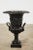 Pair of Cast Iron Campana Form Garden Urns on Stands For Sale - Image 10 of 13