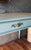 French Mid-Century Louis XV Style Refinished Teal-Turquoise Solid Wood 3-Drawer Desk For Sale - Image 3 of 12
