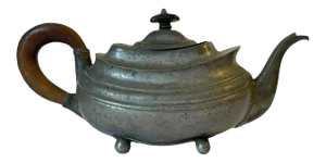Antique Turtle Back Britannia Tea Pot Genie Pot