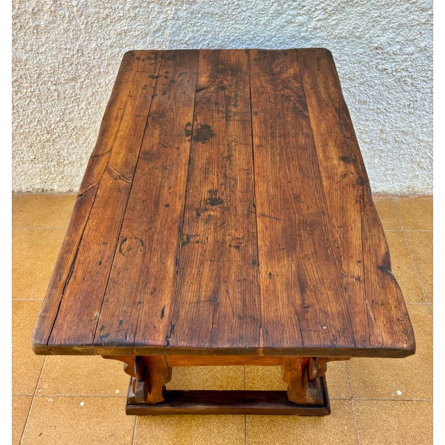 Spanish Rustic Work-Table With Drawer, Early-20th Century For Sale - Image 6 of 7