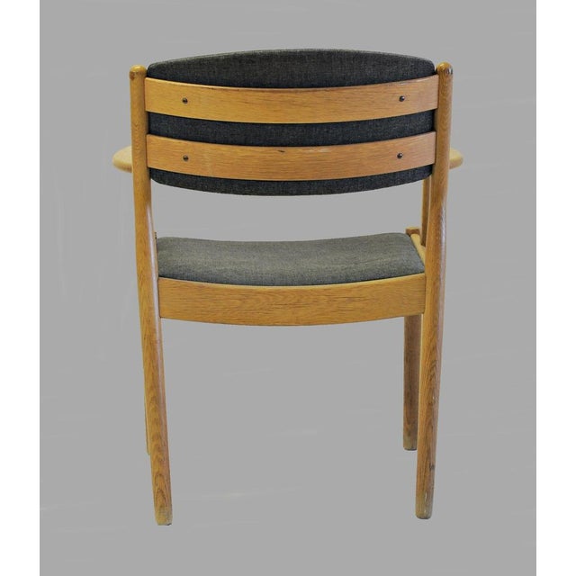 Poul Volther Set of Danish Refinished Armchairs in Oak by Poul M. Volther for FDB, Customizable Reupholstery, 1960s For Sale - Image 4 of 6