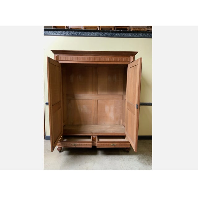 Antique Art Nouveau Wardrobe in Oak, 1900 For Sale - Image 6 of 11