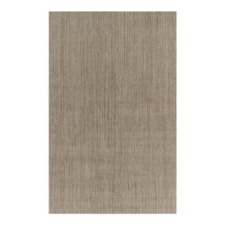 Rug & Kilim’s Oversized Modern Textural Rug With Beige and Gray Striae - 12x19 For Sale