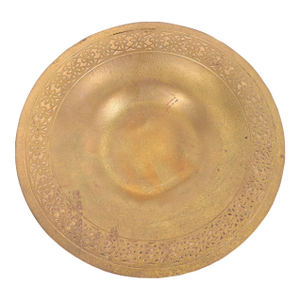 Tiffany Studios New York Bronze Doré Shallow Bowl or Plate With Decorative Border
