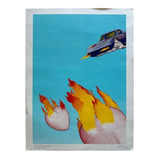 1968 Ken Rignall "Meanwhile Back in the States" Signed Lithograph — Group Commentary Series For Sale