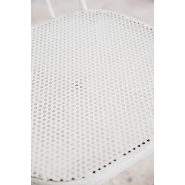 Garden Armchairs in White Iron attributed to Lio Carminati, 1950s, Set of 4 For Sale - Image 12 of 13