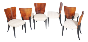 Art Deco Beech Chairs attributed to Halabala for Up Závody, Czech, 1930s, Set of 6
