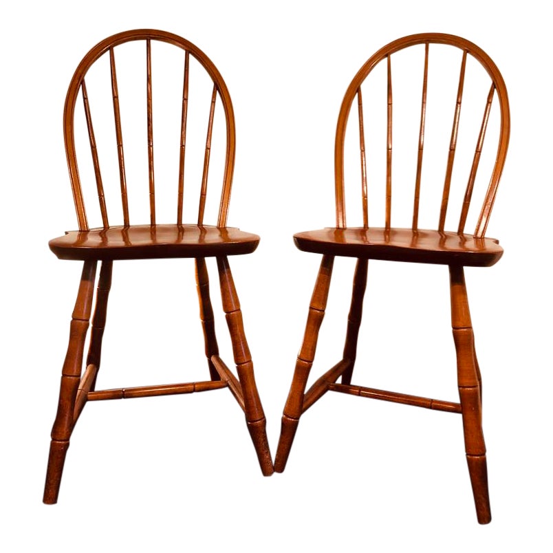 1940s Vintage Nichols and Stone Windsor Side Chairs A Pair Chairish