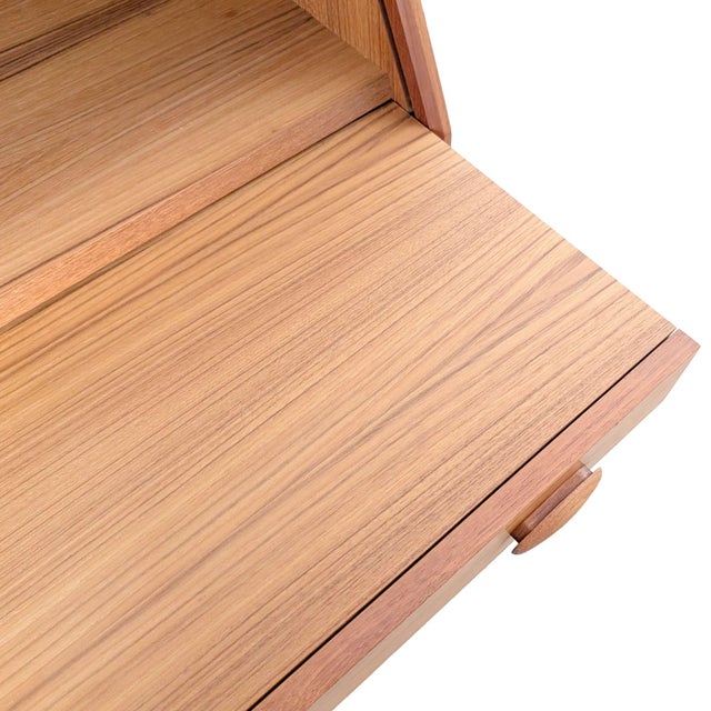 Brown Mid-Century Danish Secretary Desk in Teak from Dyrlund For Sale - Image 8 of 13