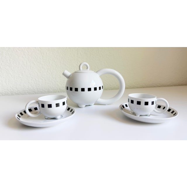 Tea for two! This striking, playful ceramic set is the "Fantasia" tea service designed by Italian architect and designer...