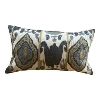 Pottery Barn Chiara Ikat Pillow With Down Insert For Sale