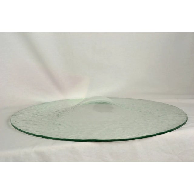 1950s Monumental Vintage Glass Lined Copper Pedestal Bowl For Sale - Image 5 of 5