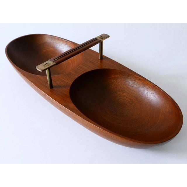 Mid-Century Modern Austrian Nut Bowl in Teak by Carl Auböck, 1950s For Sale - Image 16 of 18