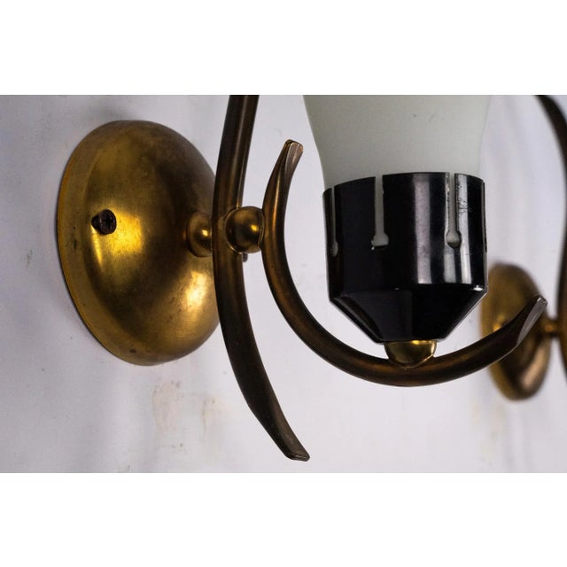 Mid-Century Modern Italian Sconces, 1950s, Set of 2 For Sale - Image 10 of 11
