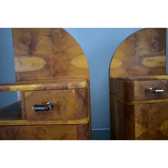 Art Deco Bedside Tables, Czechoslovakia, 1934s, Set of 2 For Sale - Image 4 of 18