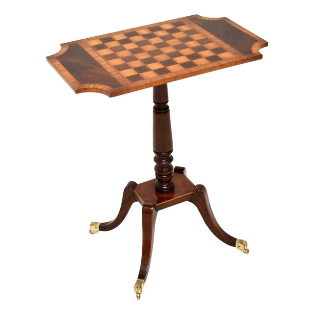 Regency Style Chess Table, 1950s For Sale