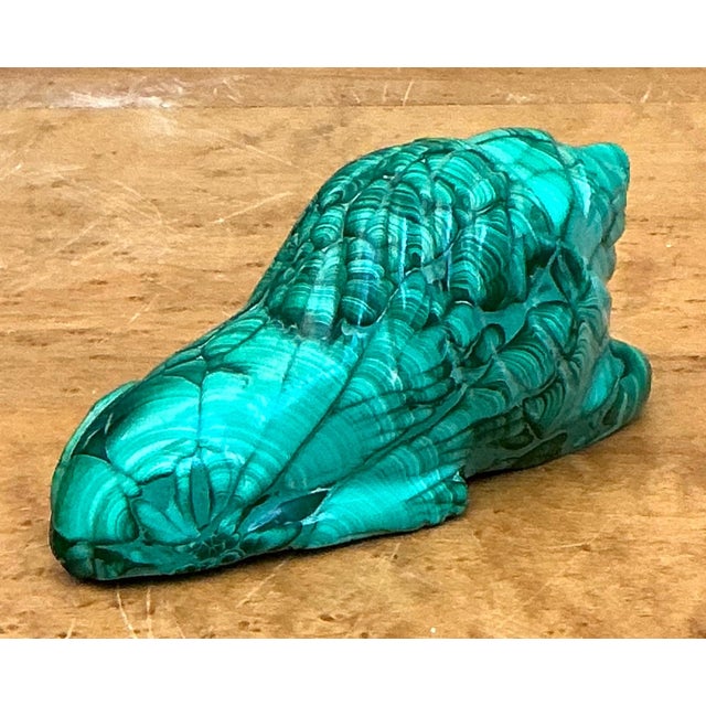 Vintage Malachite Carved Lion Sculpture For Sale - Image 9 of 16