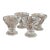 Late 20th Century Godinger Crystal Palm Tree Ice Cream Dessert Bowls - Set of Four For Sale