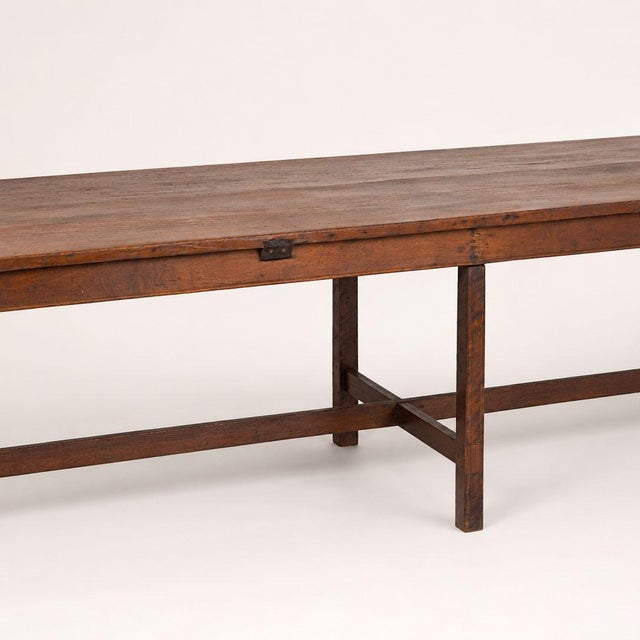 19th Century Long French Oak Refectory Table For Sale - Image 10 of 17