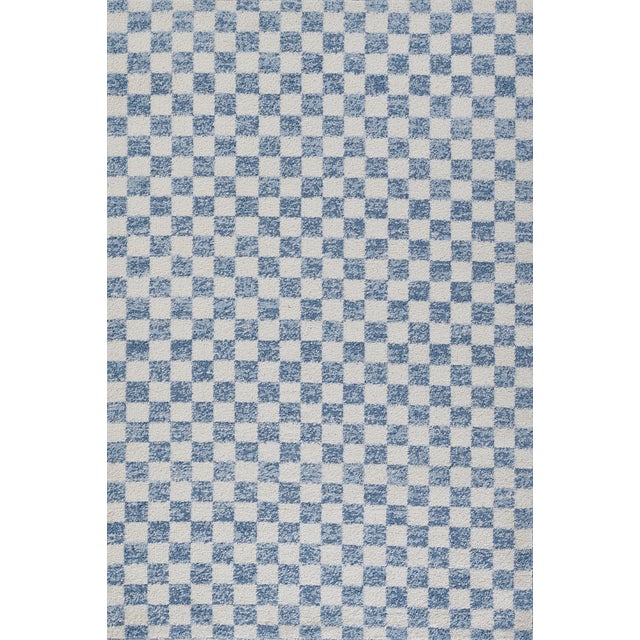 Novogratz Kaia Blue Machine Made Area Rug 5'3" X 7' For Sale