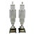 1990s Art Deco Style 4-Tiered Crystal Rods and Chrome Table Lamps - a Pair For Sale