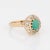 Victorian Antique Victorian Turquoise Diamond Ring Vintage 14 Karat Gold Mine Cut Halo size 6 For Sale - Image 3 of 7
