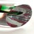 Signed Art Glass Sommerso Teardrop Sculpture Paperweight, Red & Green Encased Glass For Sale - Image 4 of 6