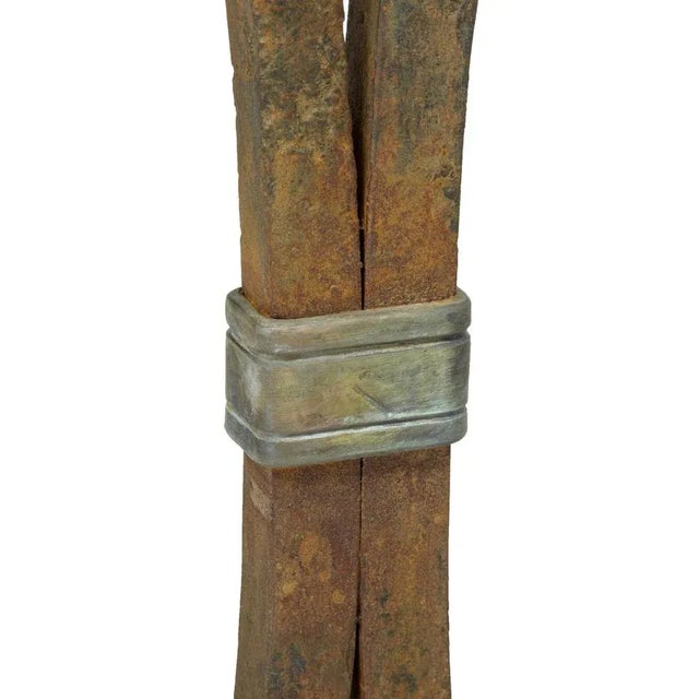 French Iron Baker Table with Marble Top, 1920s For Sale - Image 3 of 7