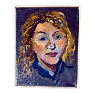 "Portrait of a My Friend" Contemporary Oil Painting by Martha Holden, Framed. For Sale
