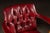 Late 20th Century Set of Four Tufted Leather Bankers Chairs in Red For Sale - Image 11 of 17
