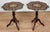Victorian Vintage Italian Rococo Floral Marquetry Fruitwood TurtleTop Side Tables - A Pair For Sale - Image 3 of 10