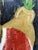 1970s Mohamed Hamri Moroccan Modernist Portrait of Woman, Oil & Gouache Painting For Sale - Image 17 of 18