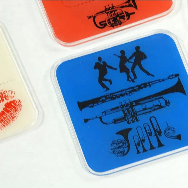 1980s Basf Magnetophon Coasters, 1980s, Set of 7 For Sale - Image 5 of 9
