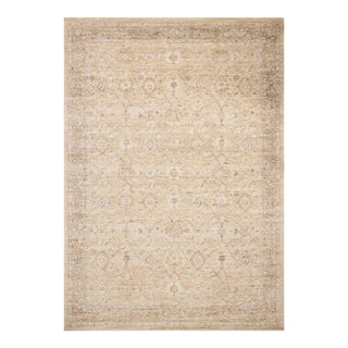 Chris Loves Julia x Loloi Palma Wheat / Bark 5'-3" x 7'-6" Area Rug For Sale