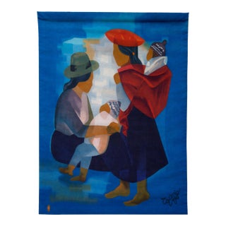 Louis Toffoli “Yucatan” Aubusson Tapestry, Robert Four, 1970s For Sale