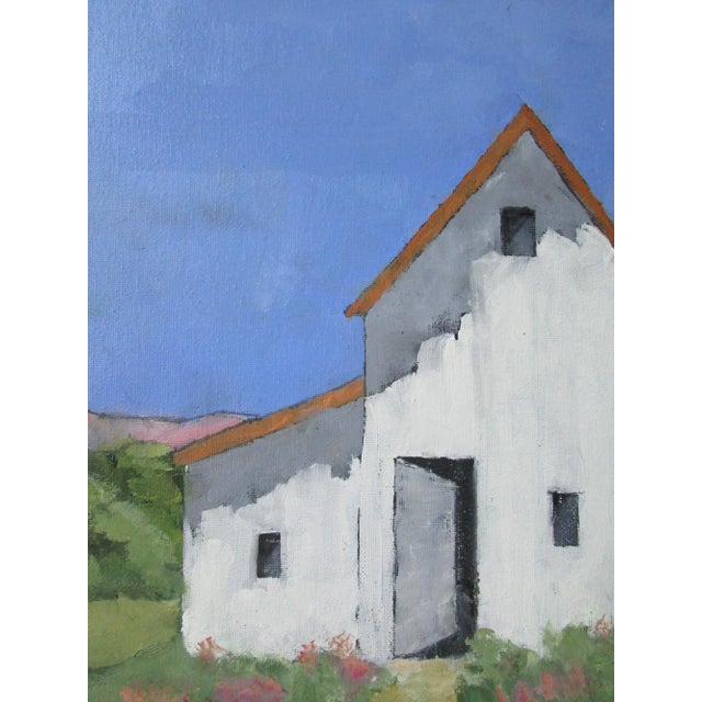 Contemporary White Farmhouse Fields 16x20 Lynne French California Landscape O/C For Sale - Image 3 of 5