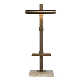 Lighted Easel - Travertine/Bronze For Sale
