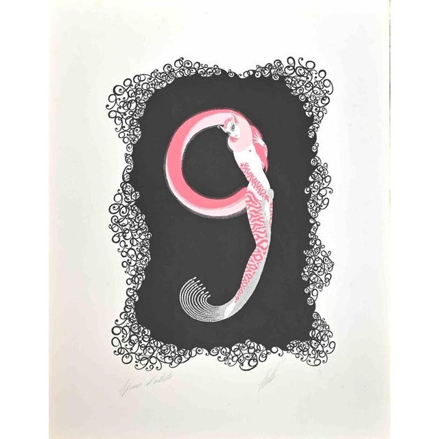 Contemporary Erté, Le 9, 1969, Lithograph For Sale - Image 3 of 3