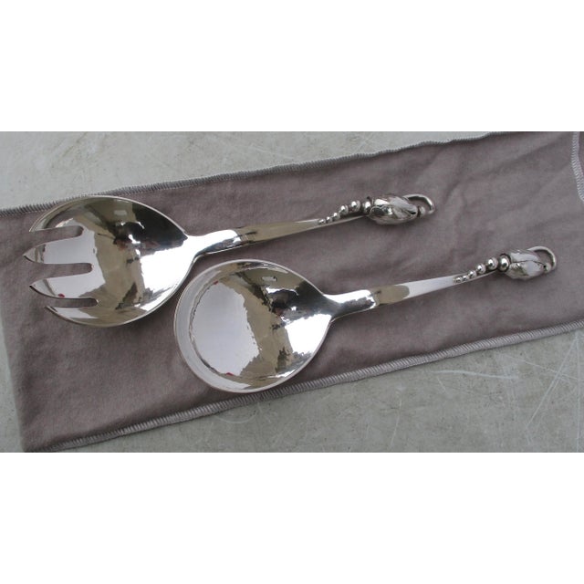 Georg Jensen Georg Jensen Blossom Pattern #84 - Pair of 2 For Sale - Image 4 of 6
