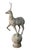 Vintage Cast Iron Gazelle Statue on Spherical Orb Base For Sale In West Palm - Image 6 of 12