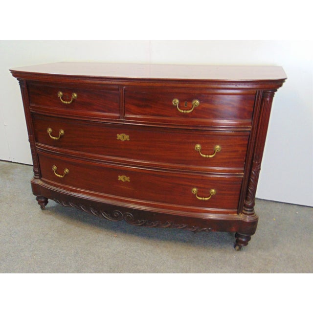 Regency Style Carved Mahogany Commode For Sale - Image 9 of 11