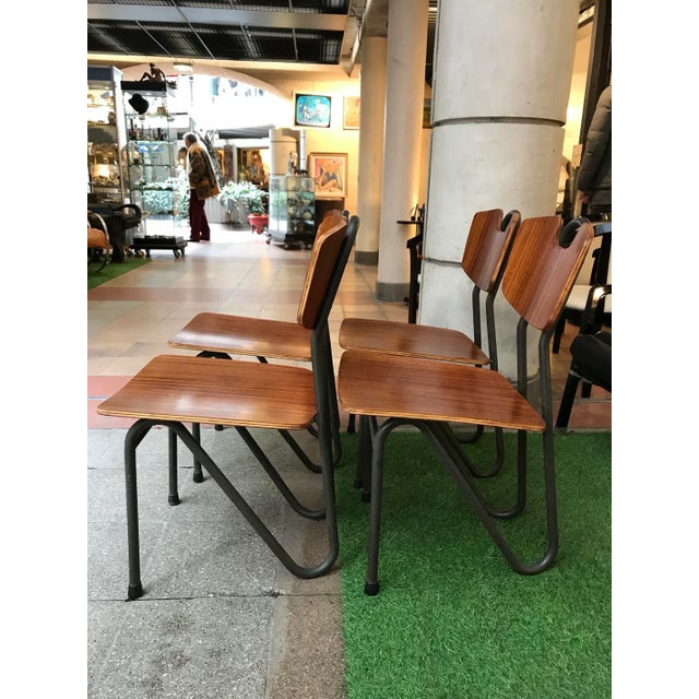 Prefacto Side Chairs by Pierre Guariche for Airborne, 1951, Set of 4 For Sale - Image 6 of 8