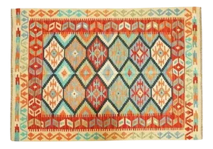 Vintage Geometric Kilim Aztec Rug
