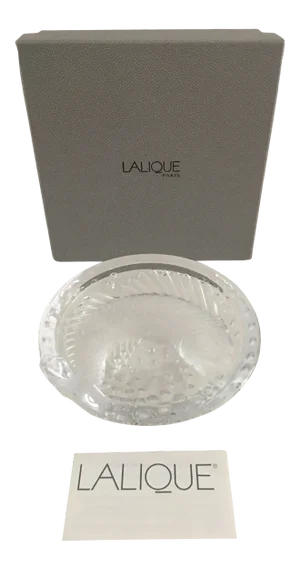 Lalique Concarneau Koi Fish Cigar Ashtray France