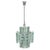 Zero Quattro (Attributed) Chandelier with metal structure and blown glass applications. Made in Italy, around 1960....