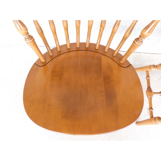 Ethan Allen Geirloom Nutmeg Fan Back Windsor Side Chair - a Pair 10-6102 Very Good Original Condition, original finish,...